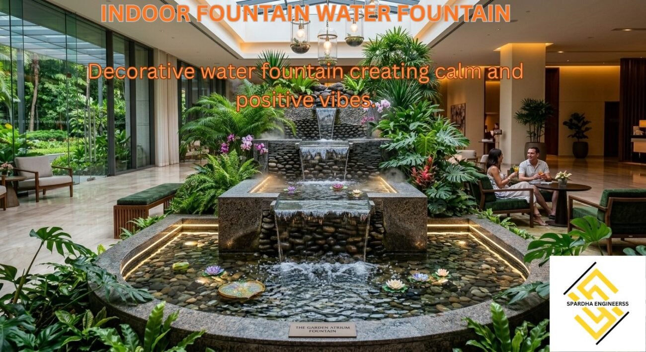 indoor fountain water fountain with LED lights and cascading water design
