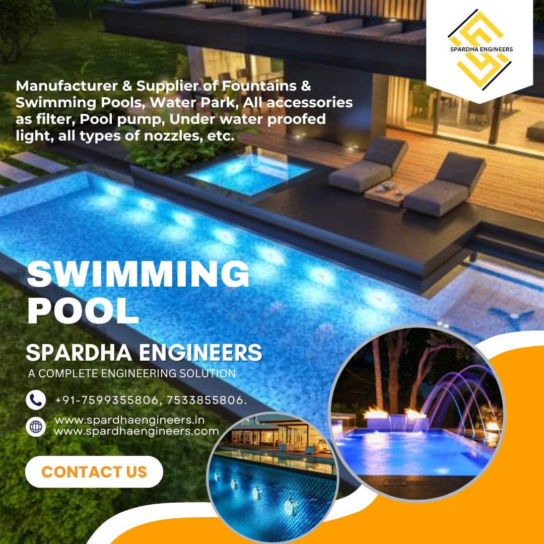 Swimming pool construction in Noida with filtration system installation by professional swimming pool maker