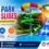 "Family enjoying colorful water park rides and slides at a modern splash play area."