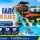 Colorful Water Park Rides and Slides manufactured by Spardha Engineers featuring high-speed multi-lane slides, spiral water slide, and commercial water park attractions for resorts, amusement parks, and theme parks.