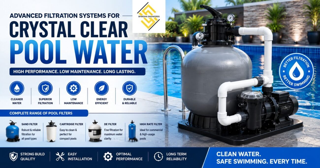 Swimming Pool Filter Manufacturer in India with advanced pool filtration system