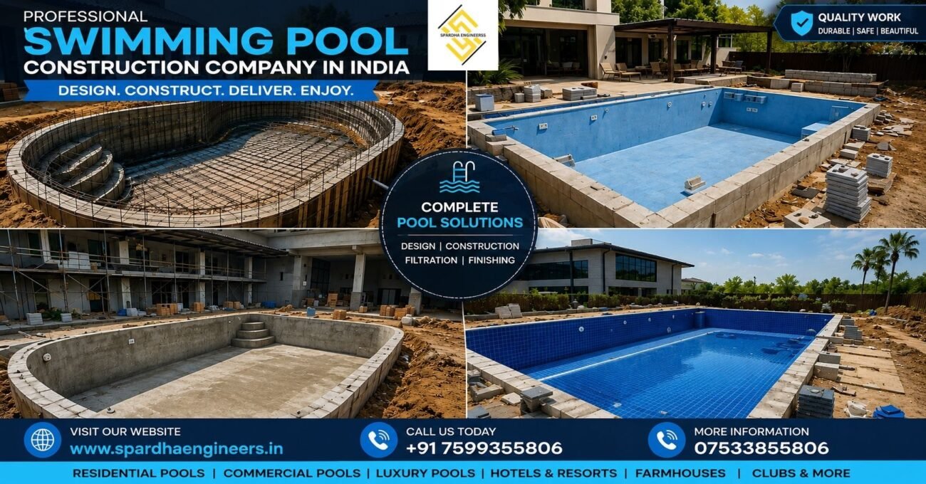 Modern Swimming Pool Construction and Design in India