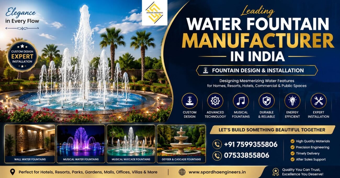 Water Fountain Manufacturer in India – Custom Fountain Design and Installation
