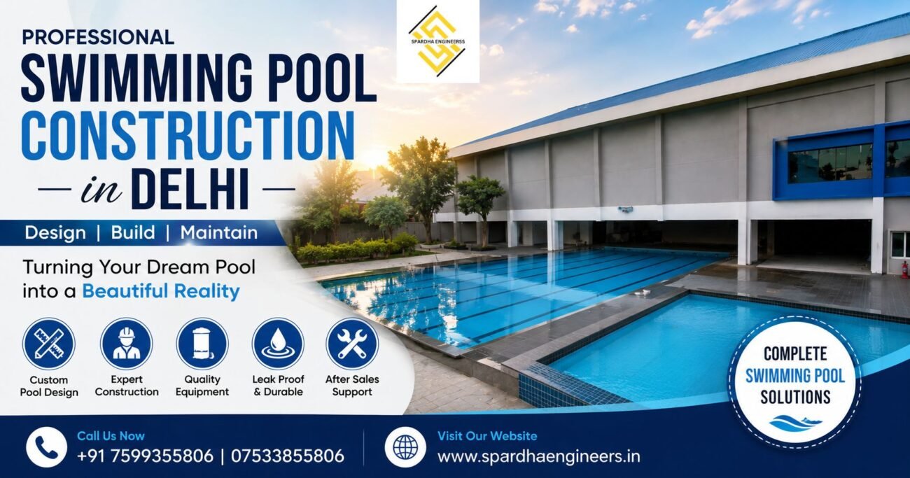 Modern Swimming Pool Design and Construction in Delhi